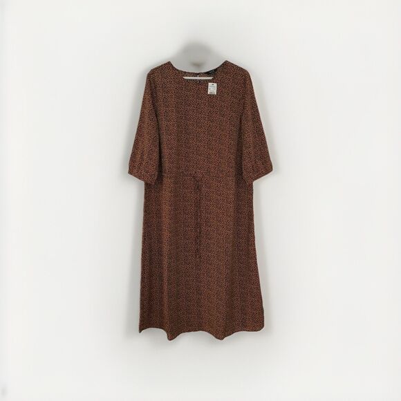 MACY'S BACKSTAGE M.I.D Cheetah Print Blousy Dress Cinched Waist NWT - Picture 1 of 6